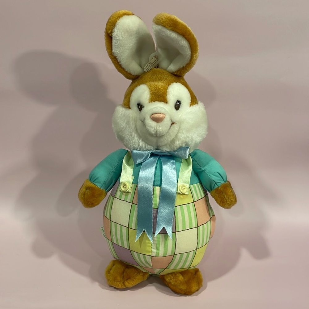 Bloomer Bunny Plush Stuffed Animal Vintage Easter Rabbit 1989 American Greetings